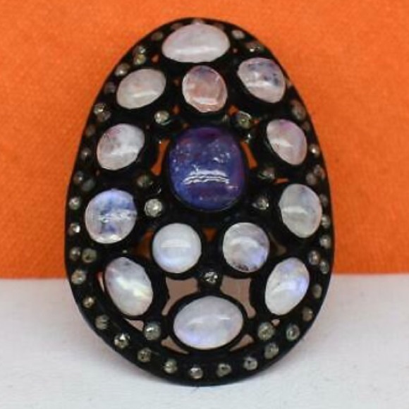 FINAL PRICE 👛👛NWOT $850.00 RETAIL VALUE TANZANITE MOONSTONE RING - Picture 4 of 12